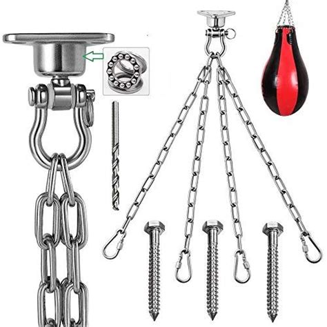 steel chain boxing hook|304 Stainless Steel Punch Bag Chain With 4 Hook Punching Bag .